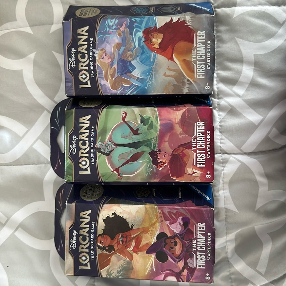 Disney Lorcana The First Chapter Starter Deck Set of 3 - NIB